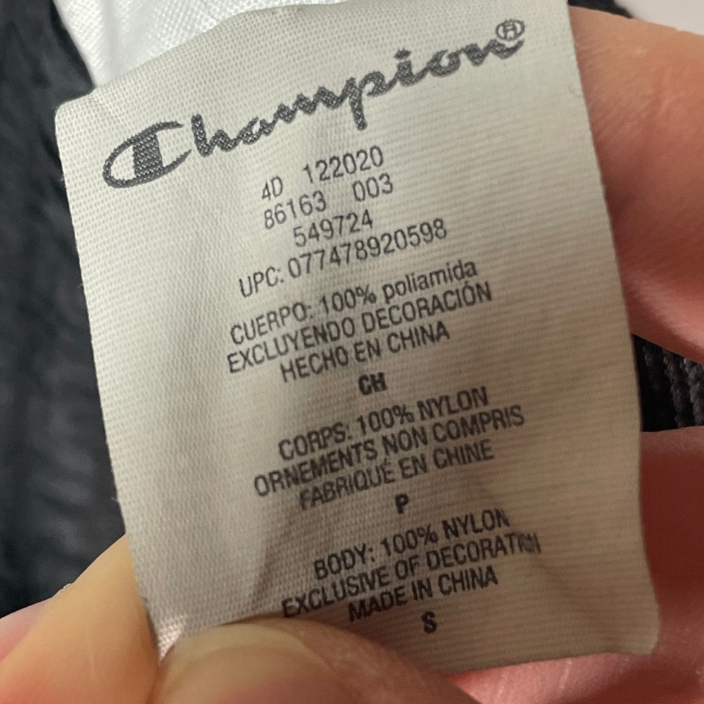 Champion Athletic Shorts Mens S Black Nylon Mesh Lined 5" Gym Running Flaw - Picture 7 of 9